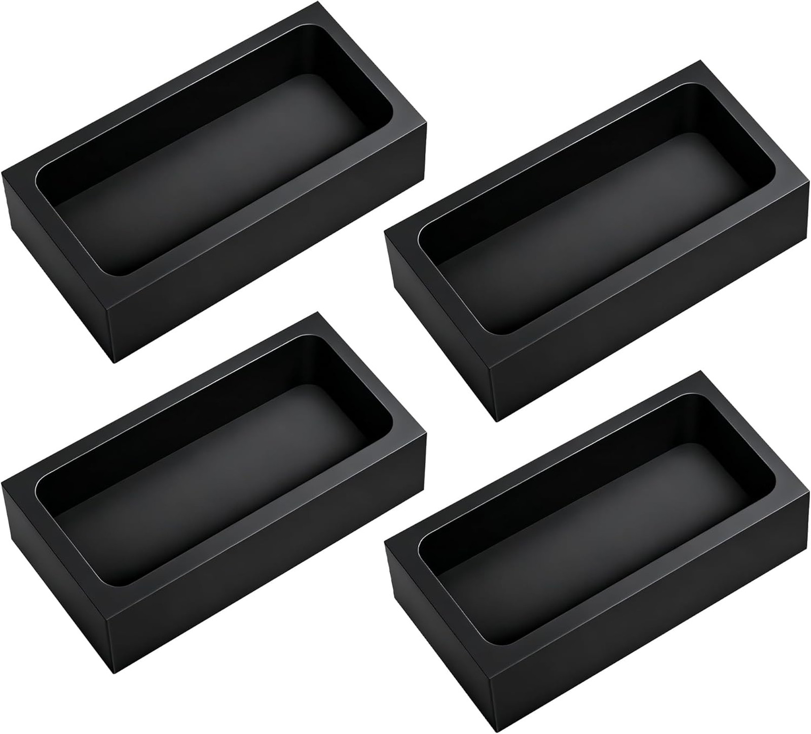 4 Pcs 1kg High-Purity Graphite Ingot Molds for Casting Gold Silver Aluminum