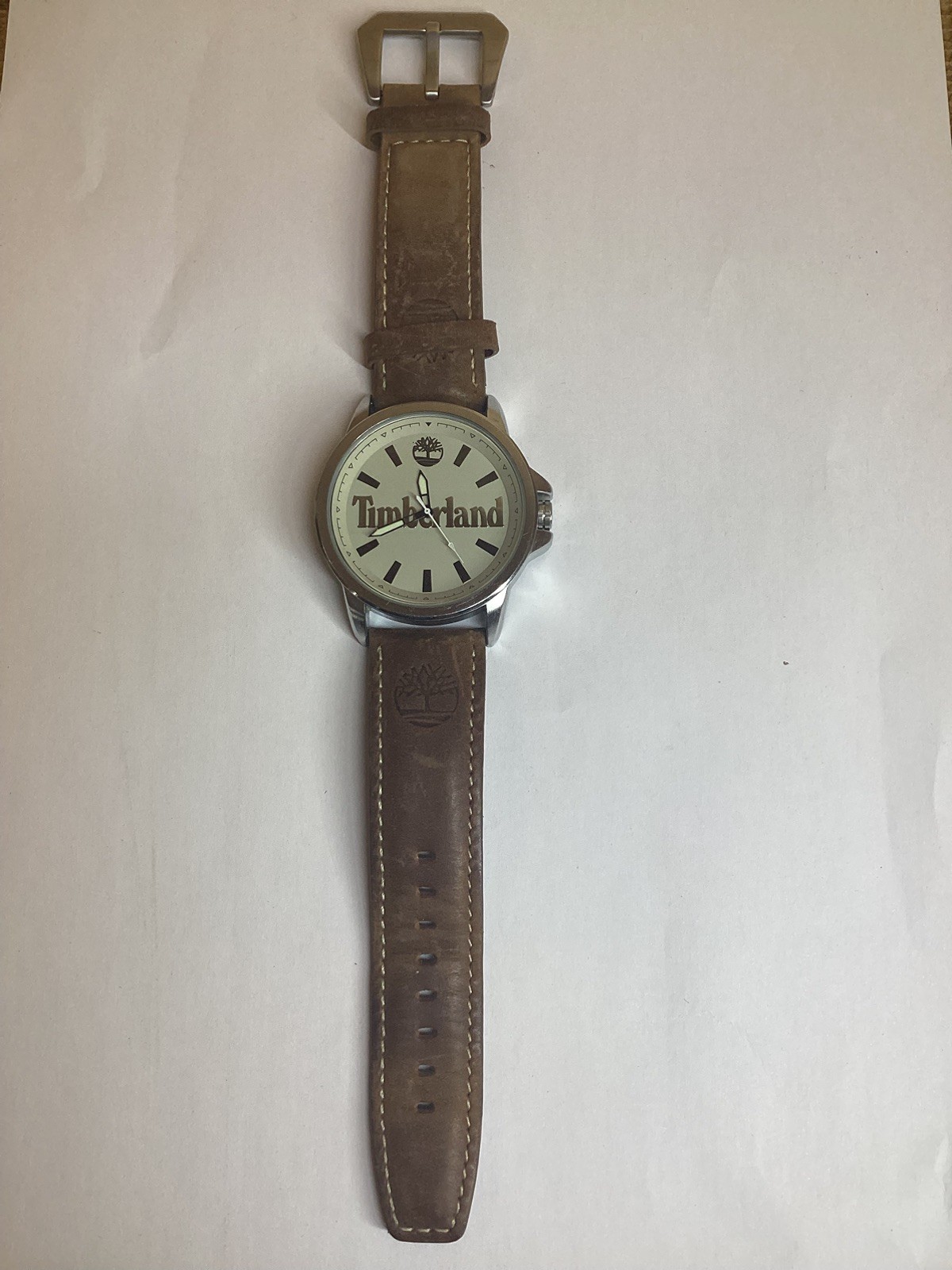 Timberland TB02AV Men’s Watch with Brown Leather Strap requires new battery