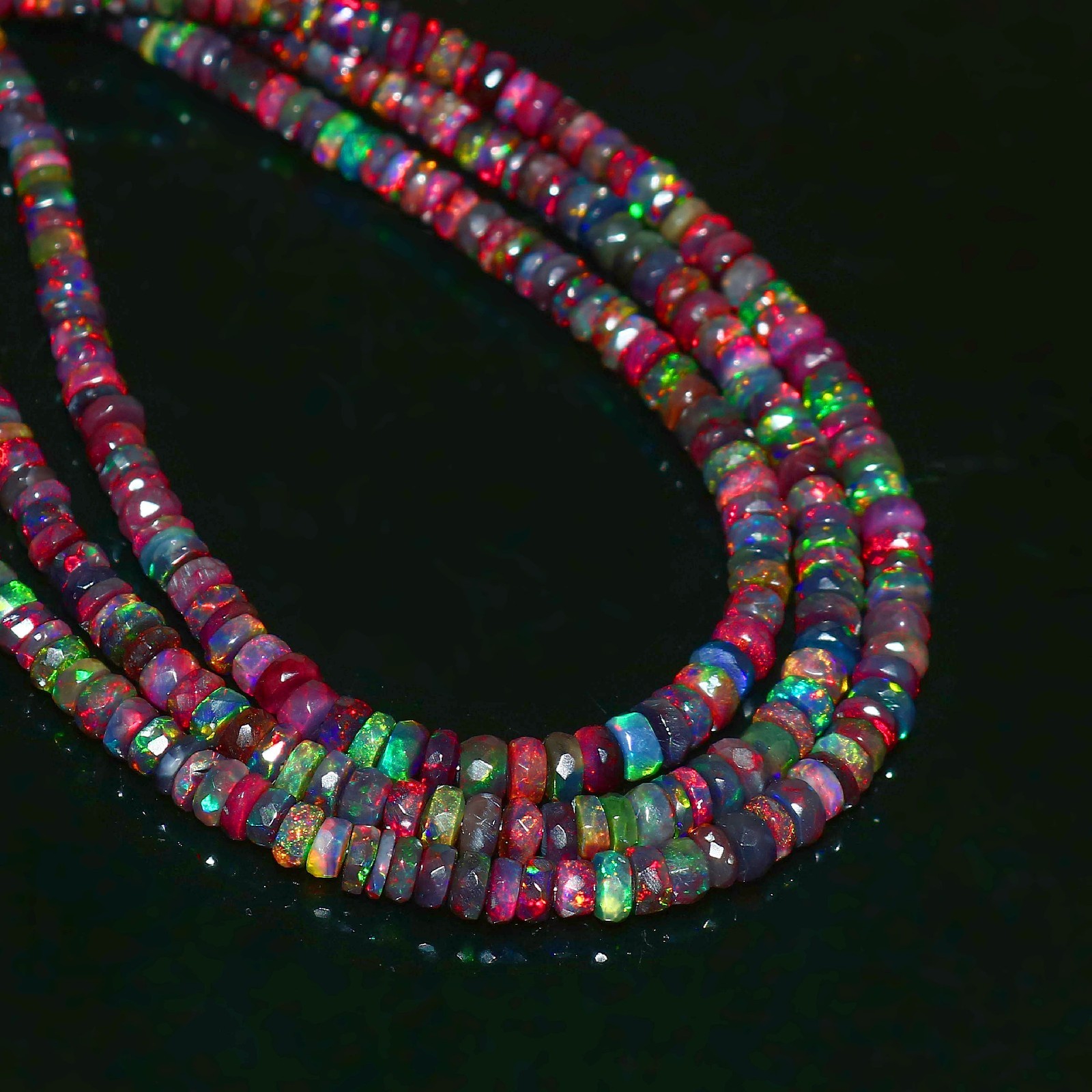 Top Quality Opal bead Rondelle Opal beads Multi-Color Opal Necklace Gift For Her