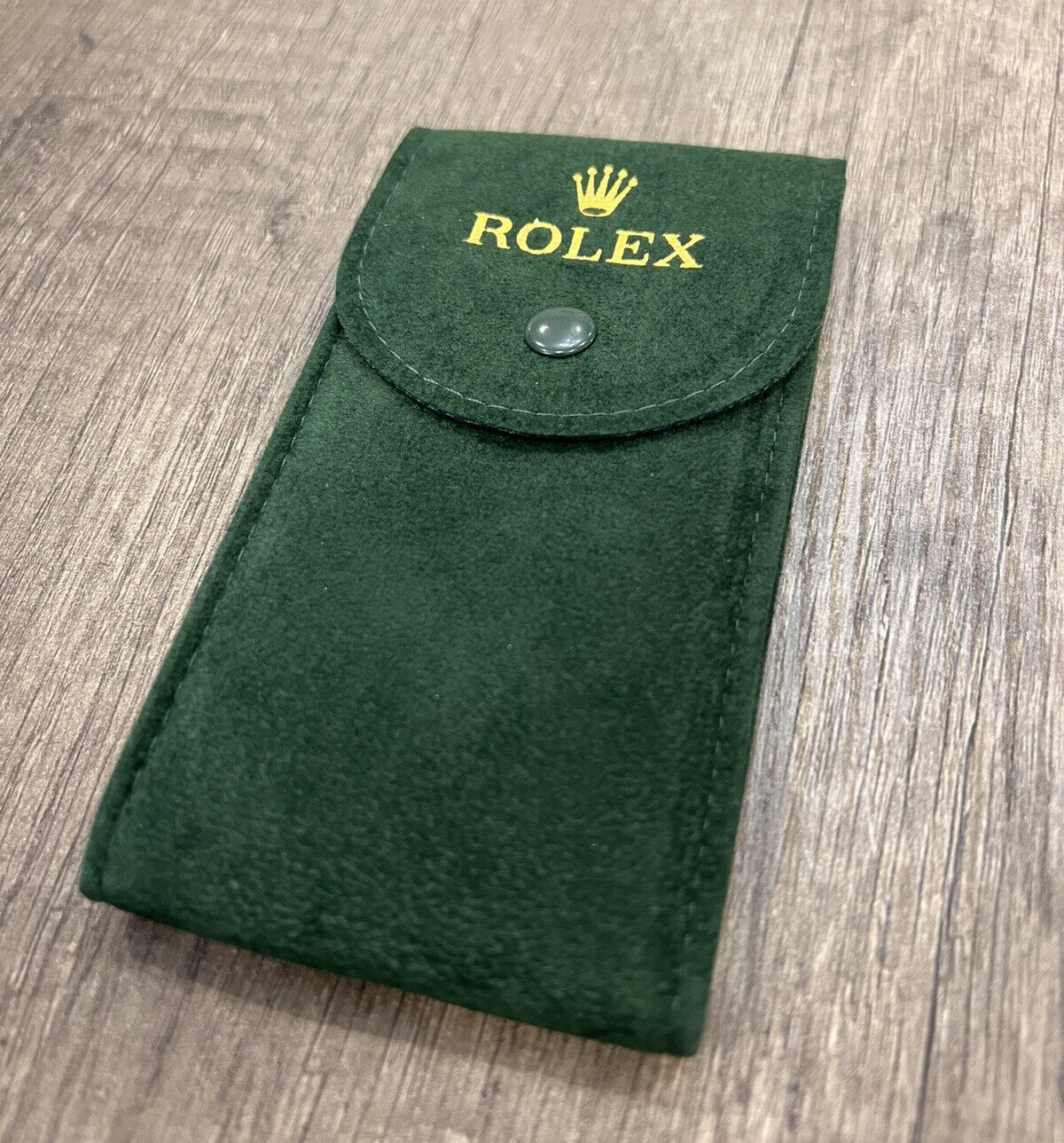 ROLEX GREEN SOFT VELVET TRAVEL POUCH – 1PC – SERVICE POUCH W/ INSER