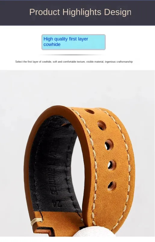 Cowhide Watch Strap For ORIS AQUIS 733 7730 7740 Diving Watch 24x12mm 24x11mm