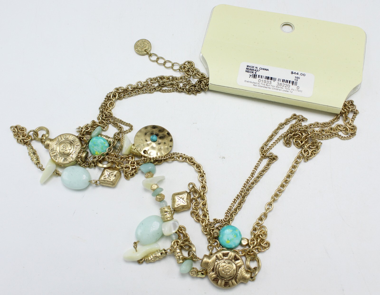 New Ruff Hewn Bohemian Style Multi Strand Necklace Nwt $44 Tags #N2571A