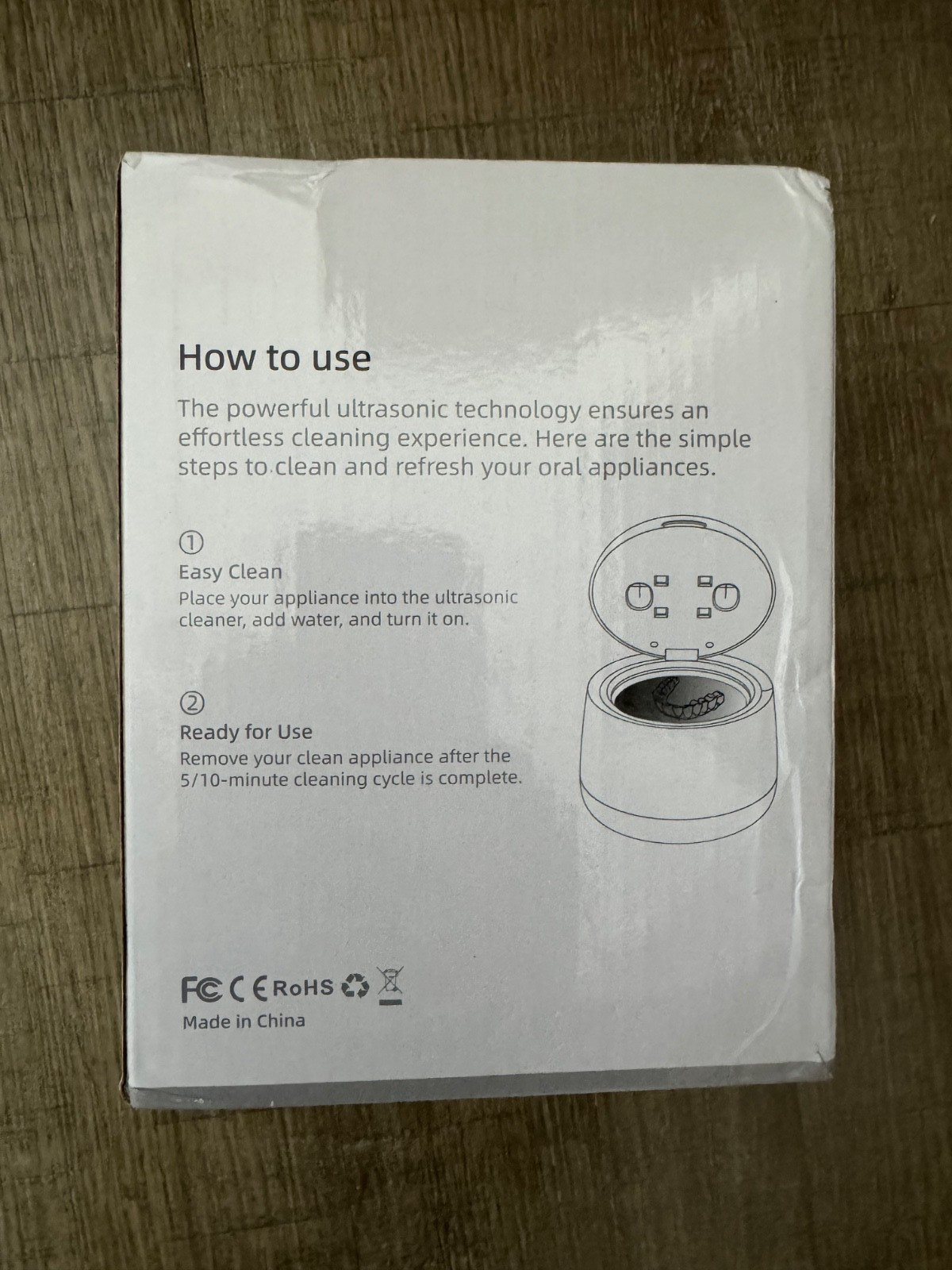 Ultrasonic Retainer Cleaner Machine Dental Cleaning Pod for Dentures, Mouth G…