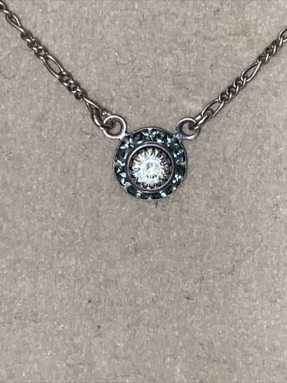 Liz Palacios SF Vintage Swarovski Crystal Necklace Leverback Earring Set Signed