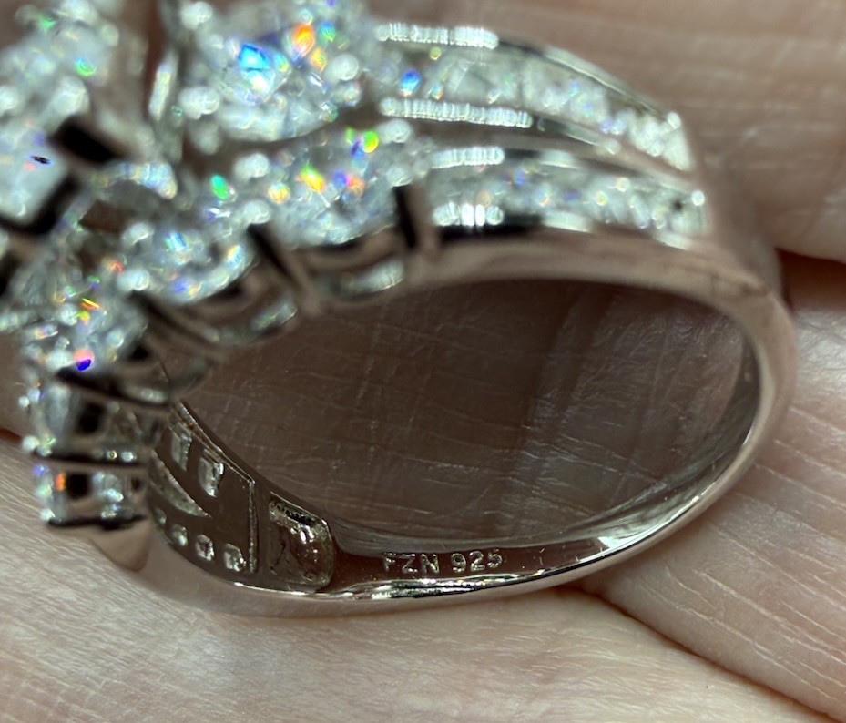 Brilliance Fine Jewelry Sterling Wedding Ring Size 7 – Simulated Diamond