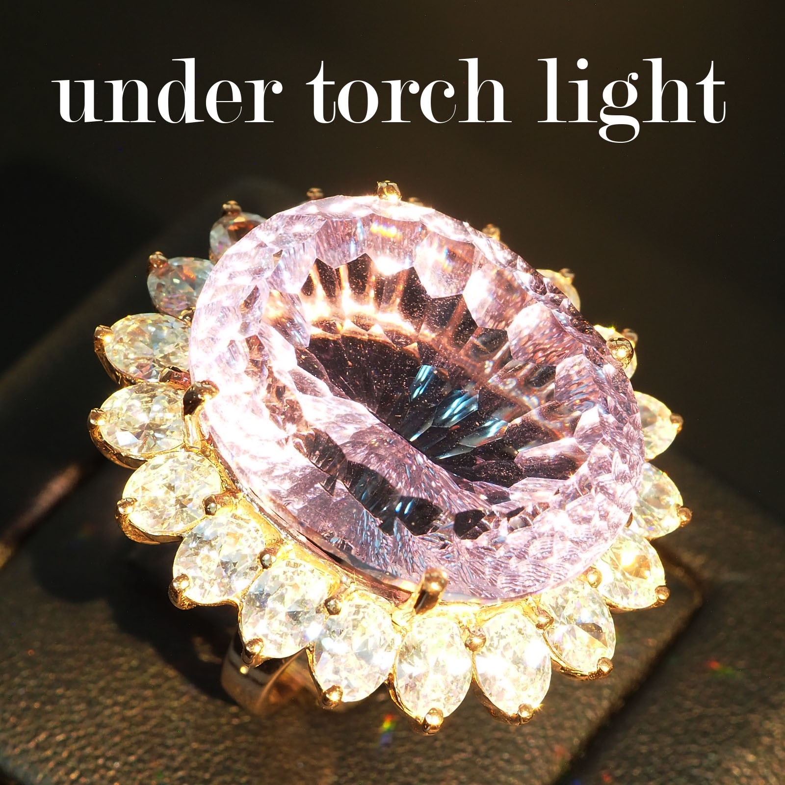 Color Changing Alexandrite Concave 40.90Ct 925 Sterling Silver Rose Gold Rings