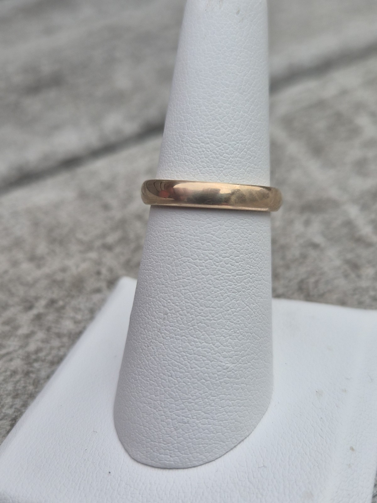 14K Yellow Gold Vintage JR Woods ArtCarved Wedding Band Ring 3.5mm Thick 3.7g
