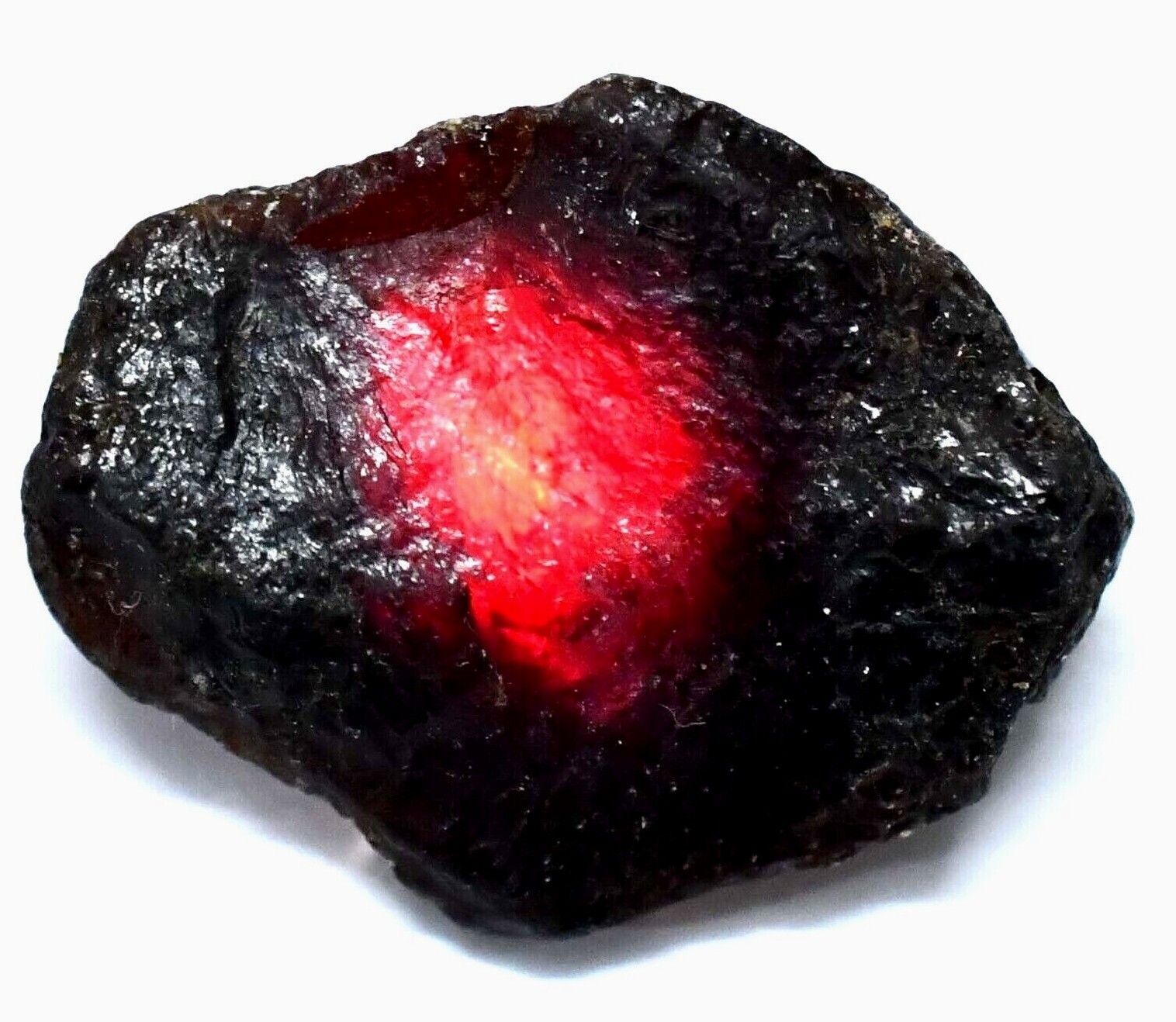 Natural Red Hessonite Garnet 48.45 Ct Certified Untreated Facet Loose Rough