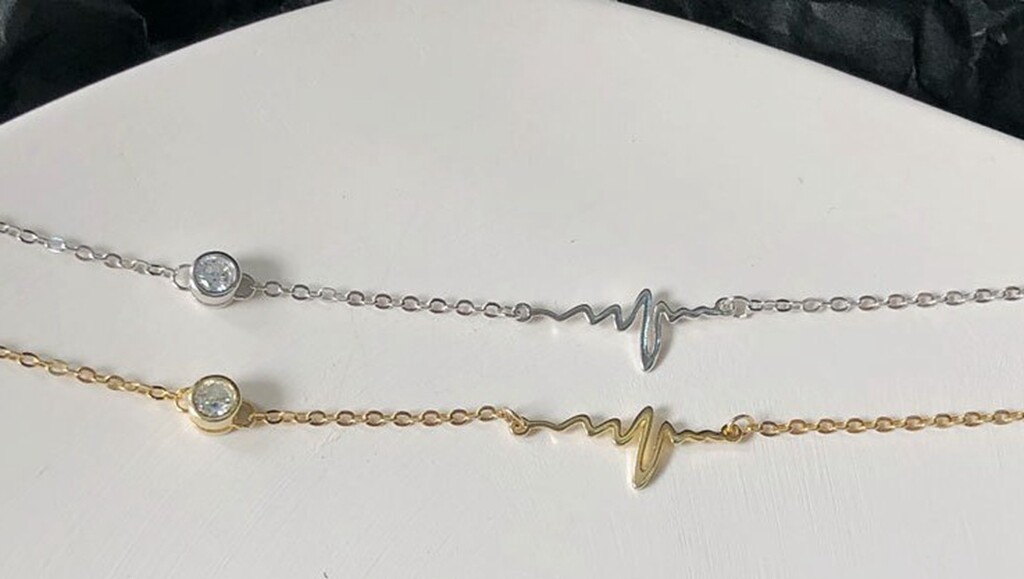 Women / Girl 925 Sterling Silver Fall in Love Heart Beat Chain Bracelet 6-7.2″