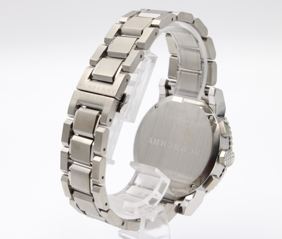 BURBERRY THE CITY BU9380 Stainless Steel Black Dial Chronograph Men’s Watch