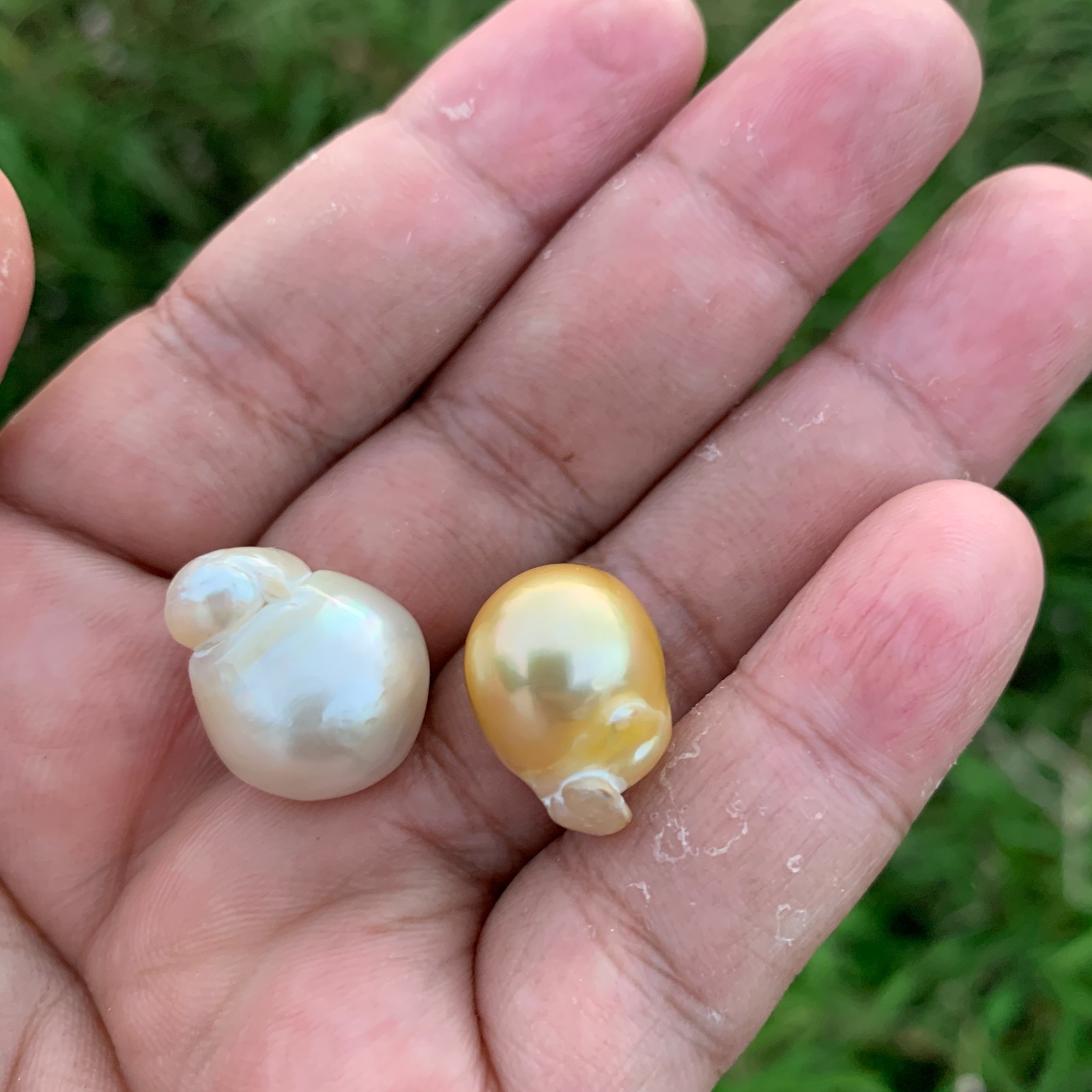 18.1 x 13.4mm Loose Indonesia Saltwater Pearl Big Size Baroque Pearl Beads H10-2