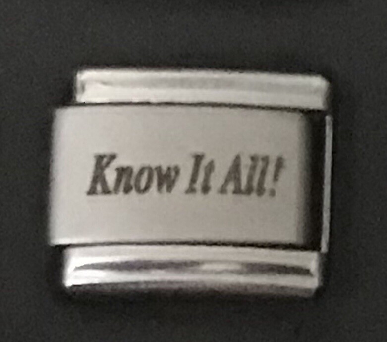 Know It All! WHOLESALE LASER ITALIAN CHARM Link 9MM L1