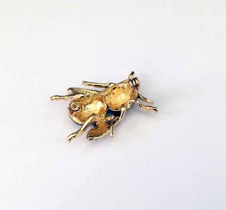 BUMBLE HONEY BEE INSECT BUG BROOCH PIN~HALLOWEEN COSTUME ACCESSORY~VINTAGE STYLE