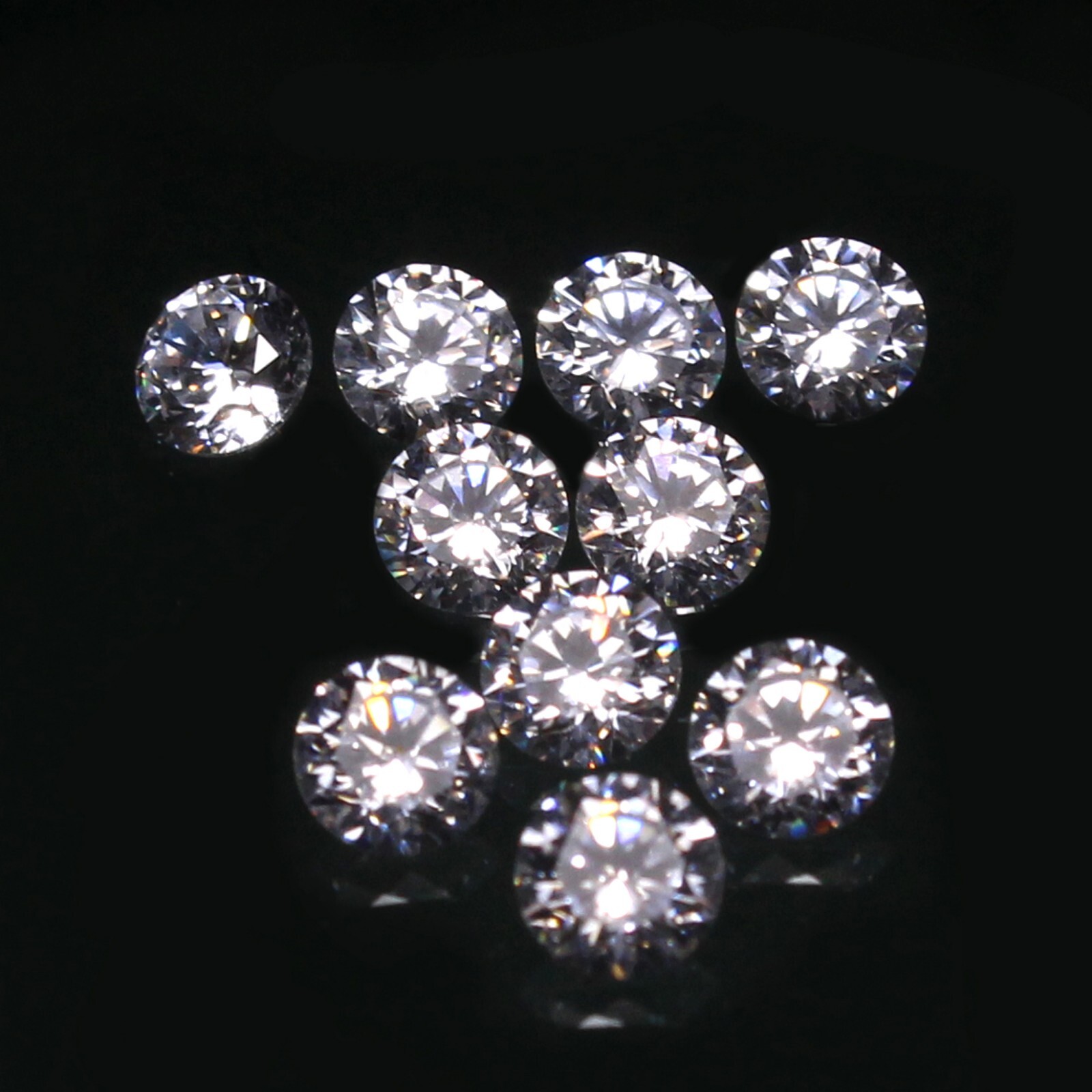 10 Pcs Lot Natural DE Color VVS1 Brilliant Cut White 3.60 MM Round Loose Diamond