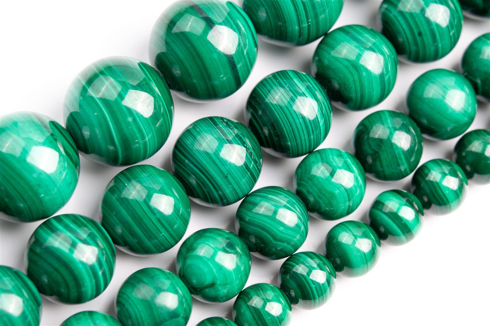 Genuine Natural Green Malachite Grade AAA Round Loose Beads 4/5/6/8/10/11-12MM
