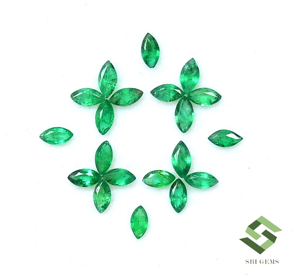 Natural Emerald Marquise Cut 1.78 CTS 4×2 mm Calibrated Gemstones