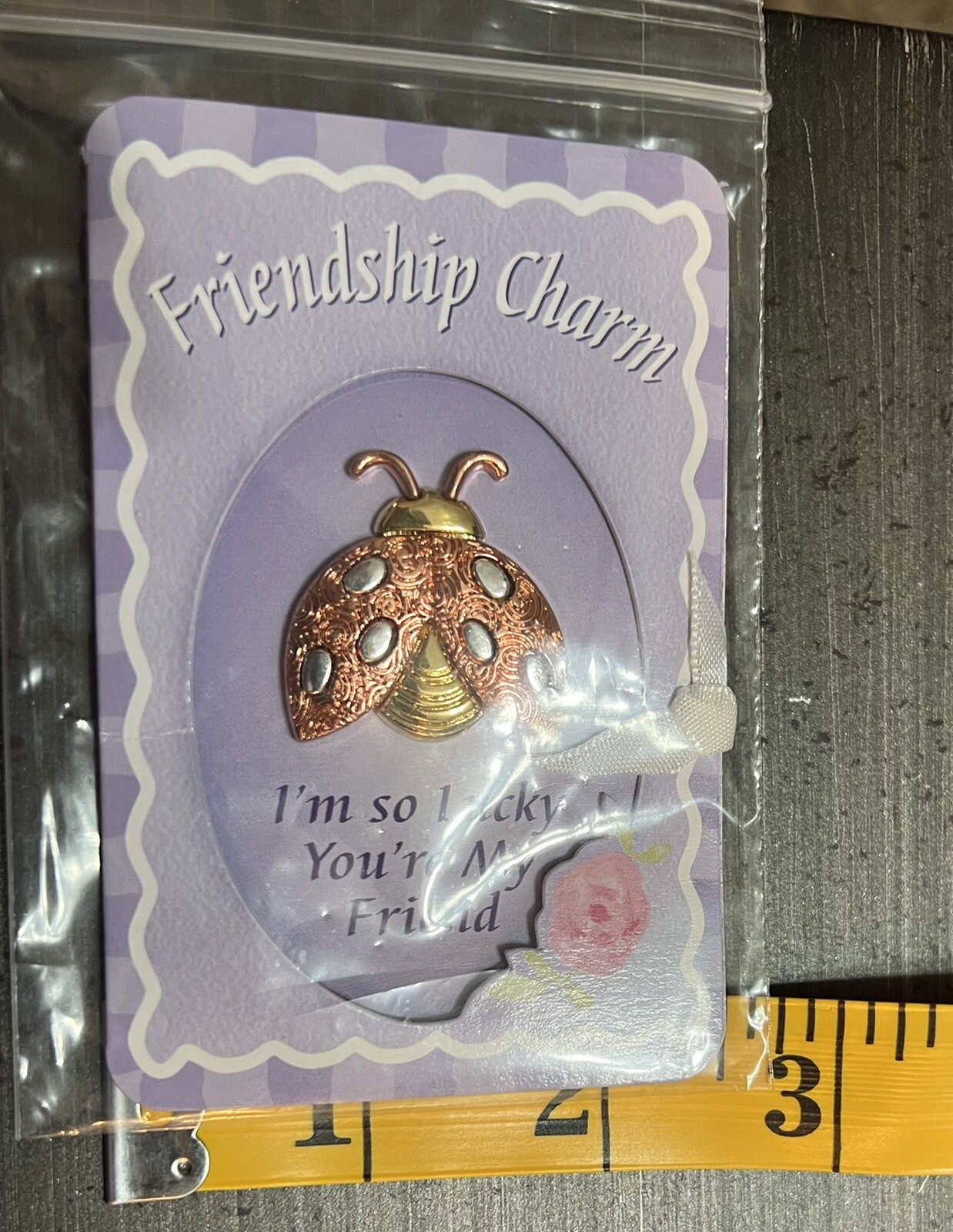 NWOT~Friendship Charm~Ladybug~1.25x 1.25~Bronze, Gold, Silver~CMP, Mason, OH