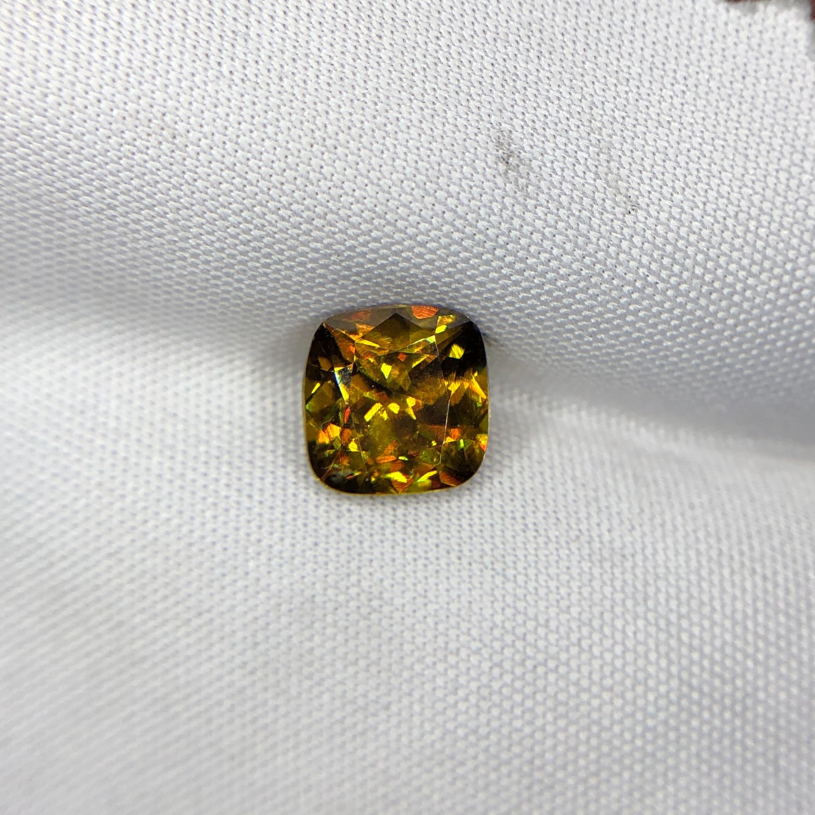 1.45 Ct Natural Full Fire Sphene Titanite | Cushion Cut Gemstone | For Jewelry