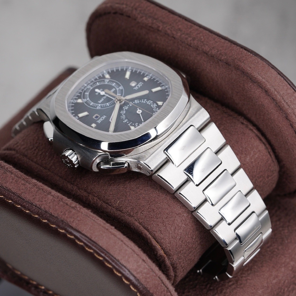 NEW Patek Philippe Nautilus 5990/1A-011 Blue Smoked Dial Travel Time Chronograph