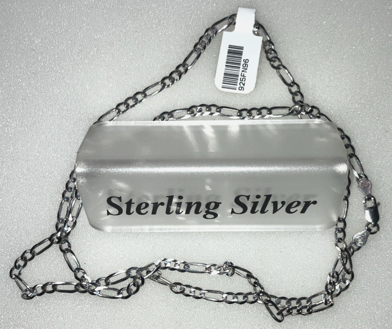 925 Sterling Silver Italy Solid Figaro Link Chain 9.6grams 3.7mm 24inch Necklace