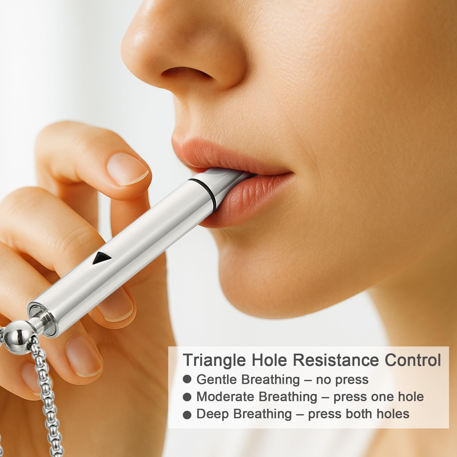 Breathe Free, Breathing Necklace with Adjustable Resistance, Quit Smo