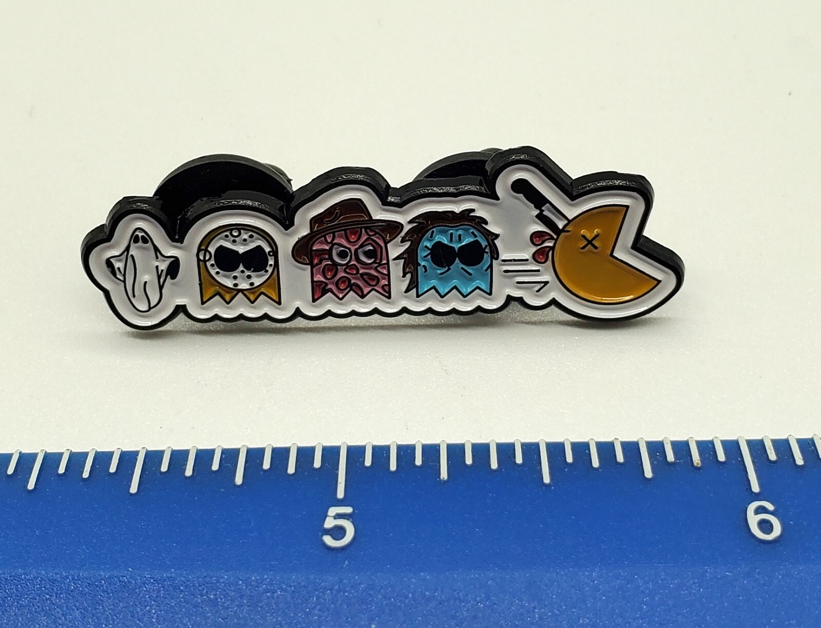Pacman Horror Parody Enamel Pin Brooch Retro 80’s Arcade Video Game New