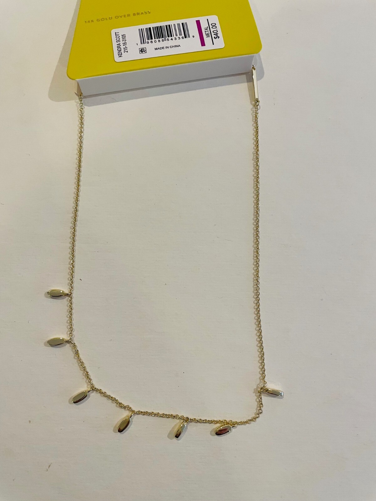 Kendra Scott Jaimee 14k Gold over Brass Delicate Dangle Charm Strand Necklace