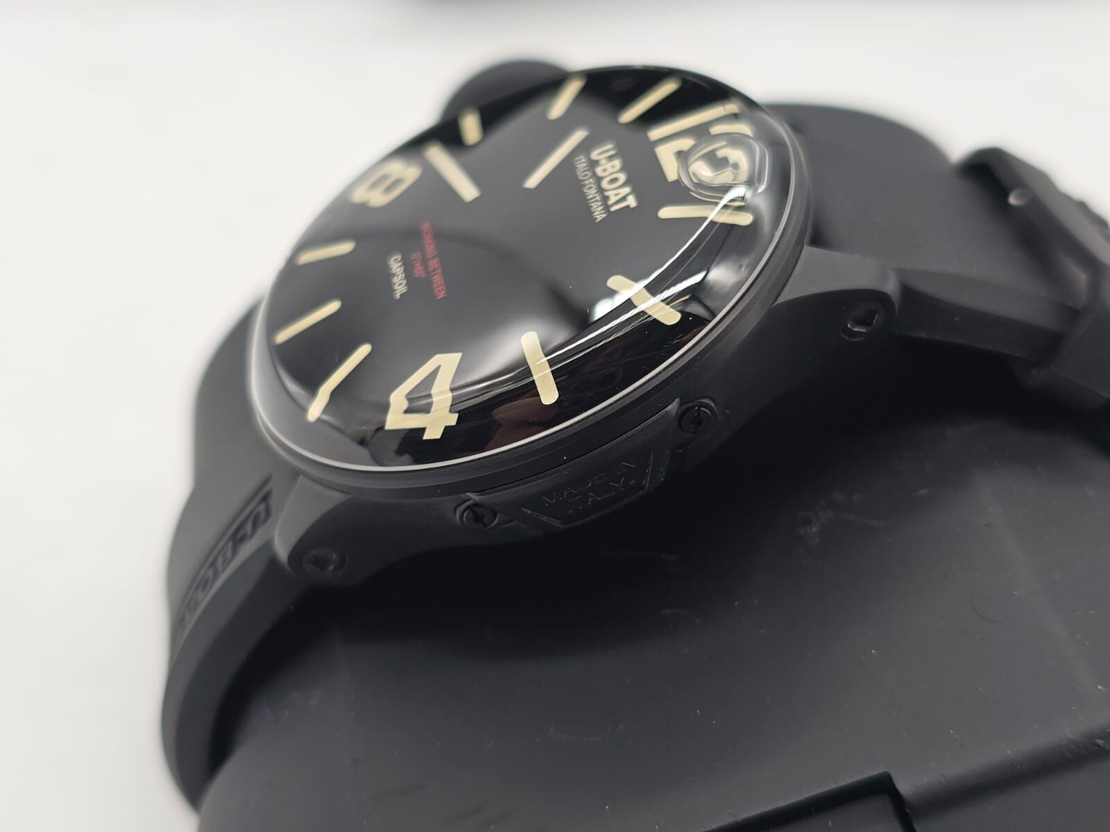 U-Boat Italo Fontana Capsoil 8108/A DLC Quartz Mens Black Analog Watch