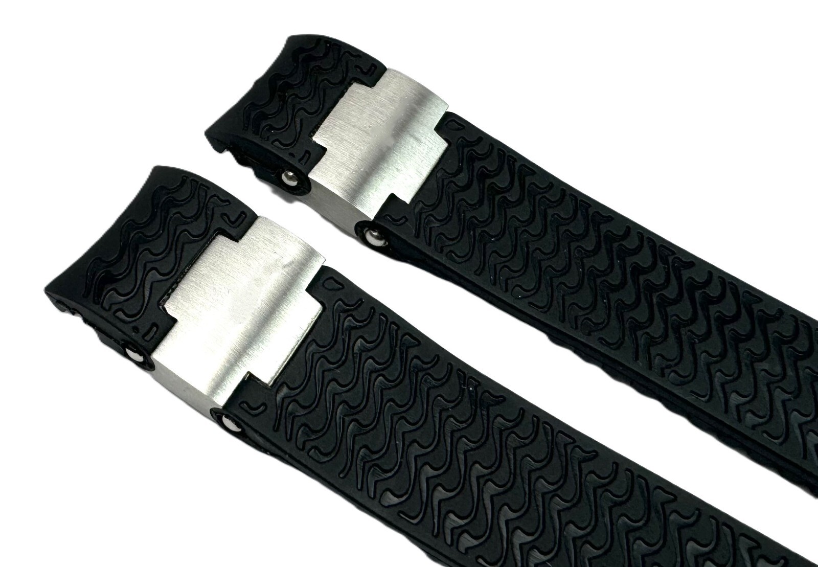 22mm Black Blue Browm Rubber WatchBand for ULYSSE NARDIN Maxi Marine Metal Piece