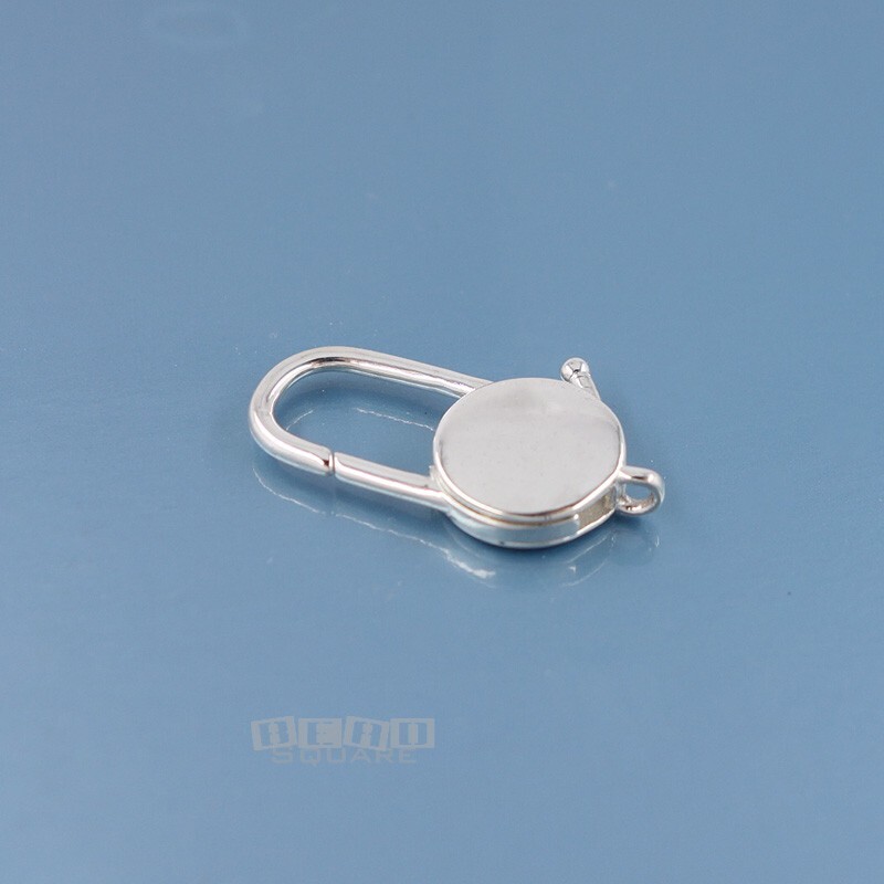 Sterling Silver Oval Lobster Claw Clasp Connector 23mm, 10.5mm Round #33216