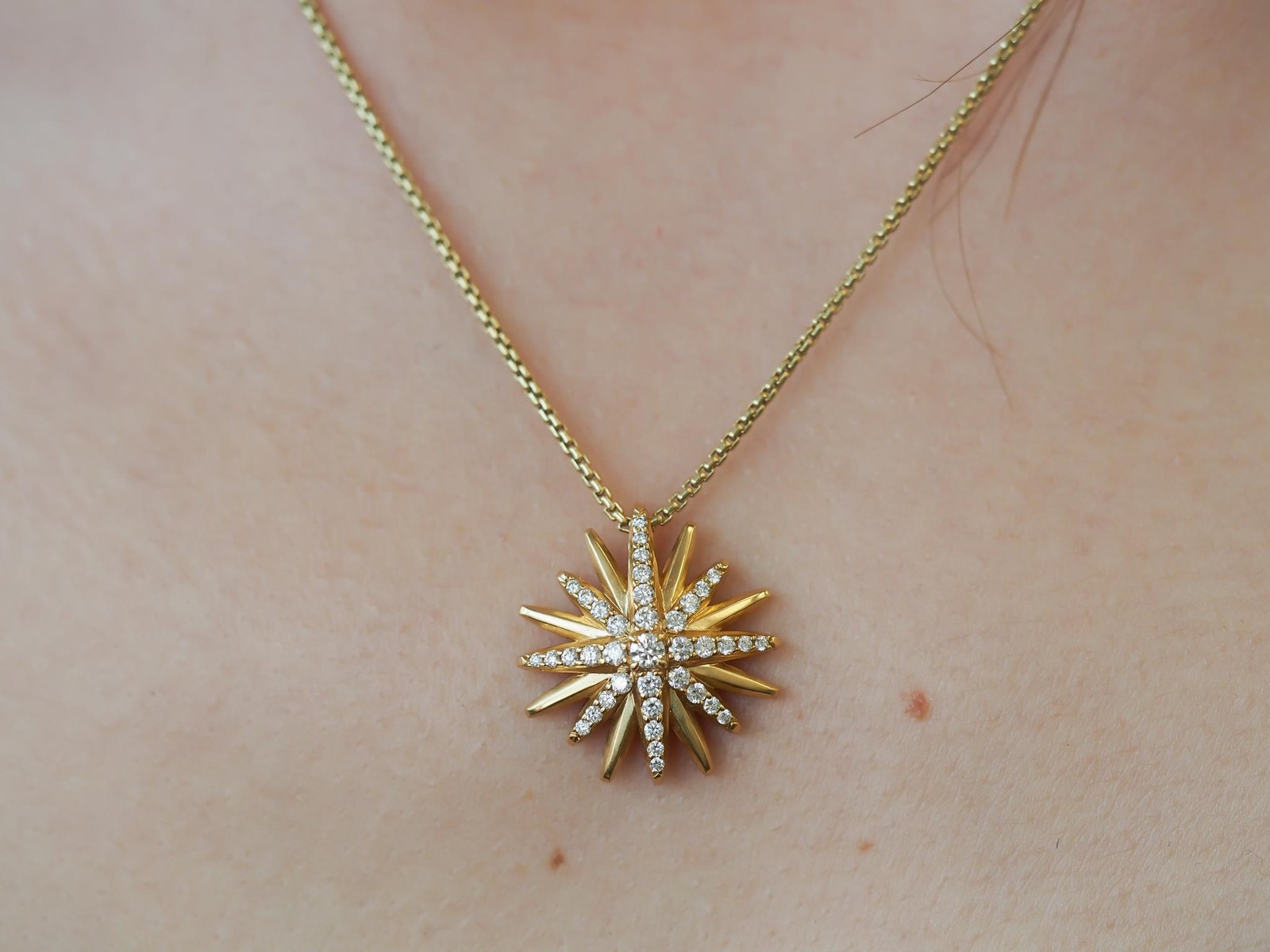Estate David Yurman Starburst Pendant Necklace 20mm – VHK#948A
