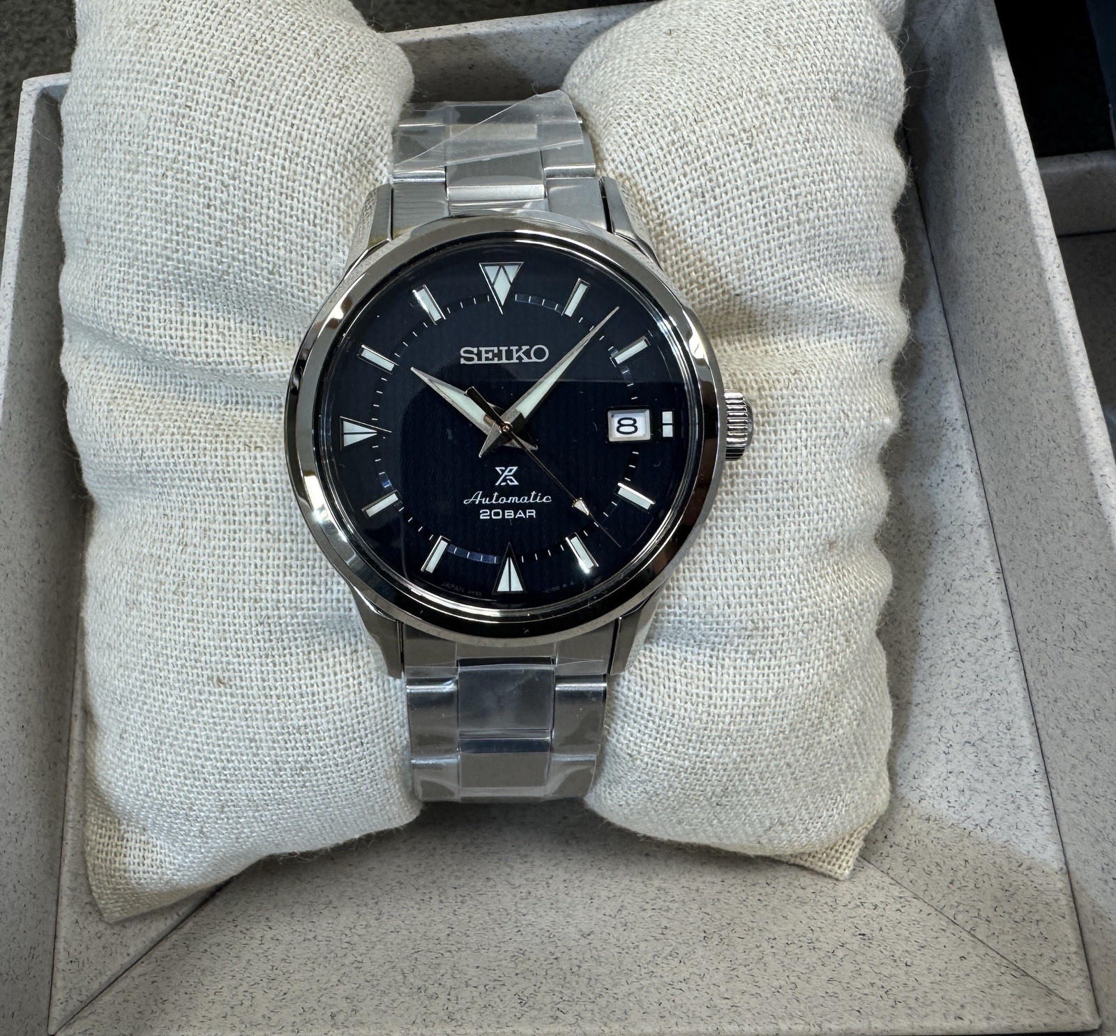 Seiko Prospex Alpinist Automatic Blue Dial Steel Bracelet Watch SPB249 Japan New