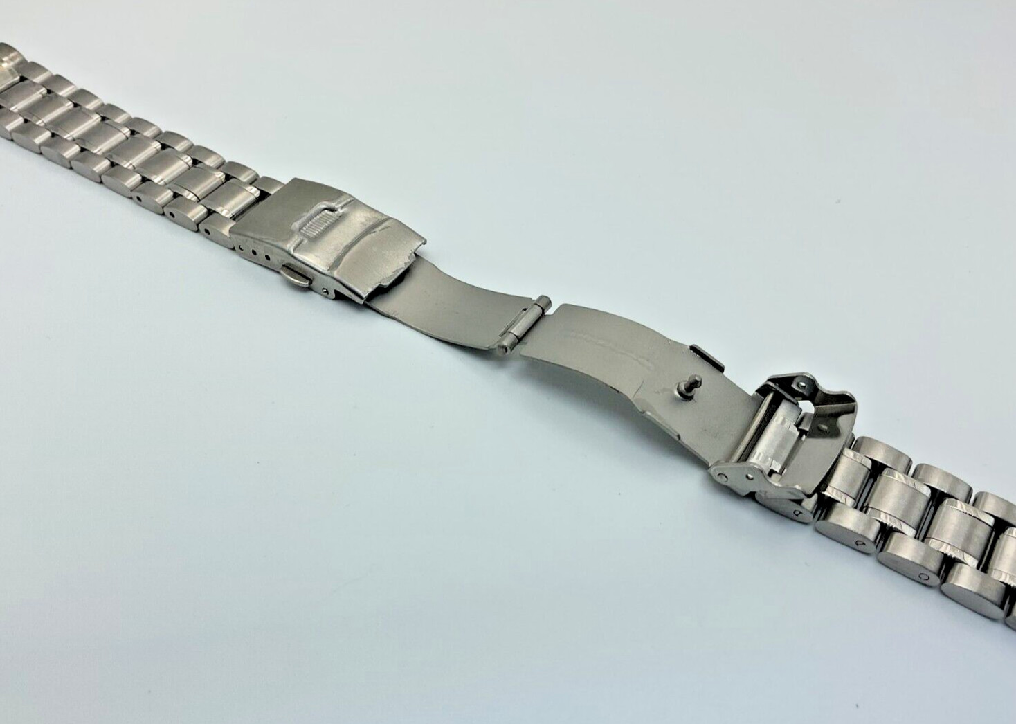 NEW SOLID 18MM BAND BRACELET DOUBLE FLIP LOCK FOR OMEGA SEAMASTER SPEEDMASTER