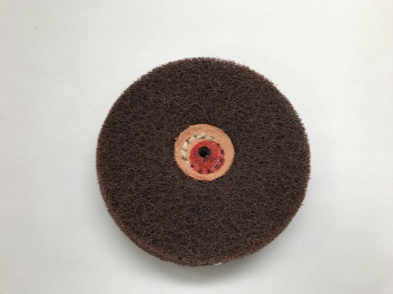 SATIN FINISH BUFF WHEEL 2 PLY 4” COARSE ALUMINUM OXIDE BRUSH SURFACE FINISH