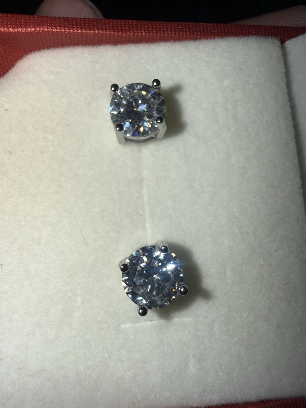 925 Sterling Silver Moissanite Halo Stud Earrings 1ct, 2Ct, TW