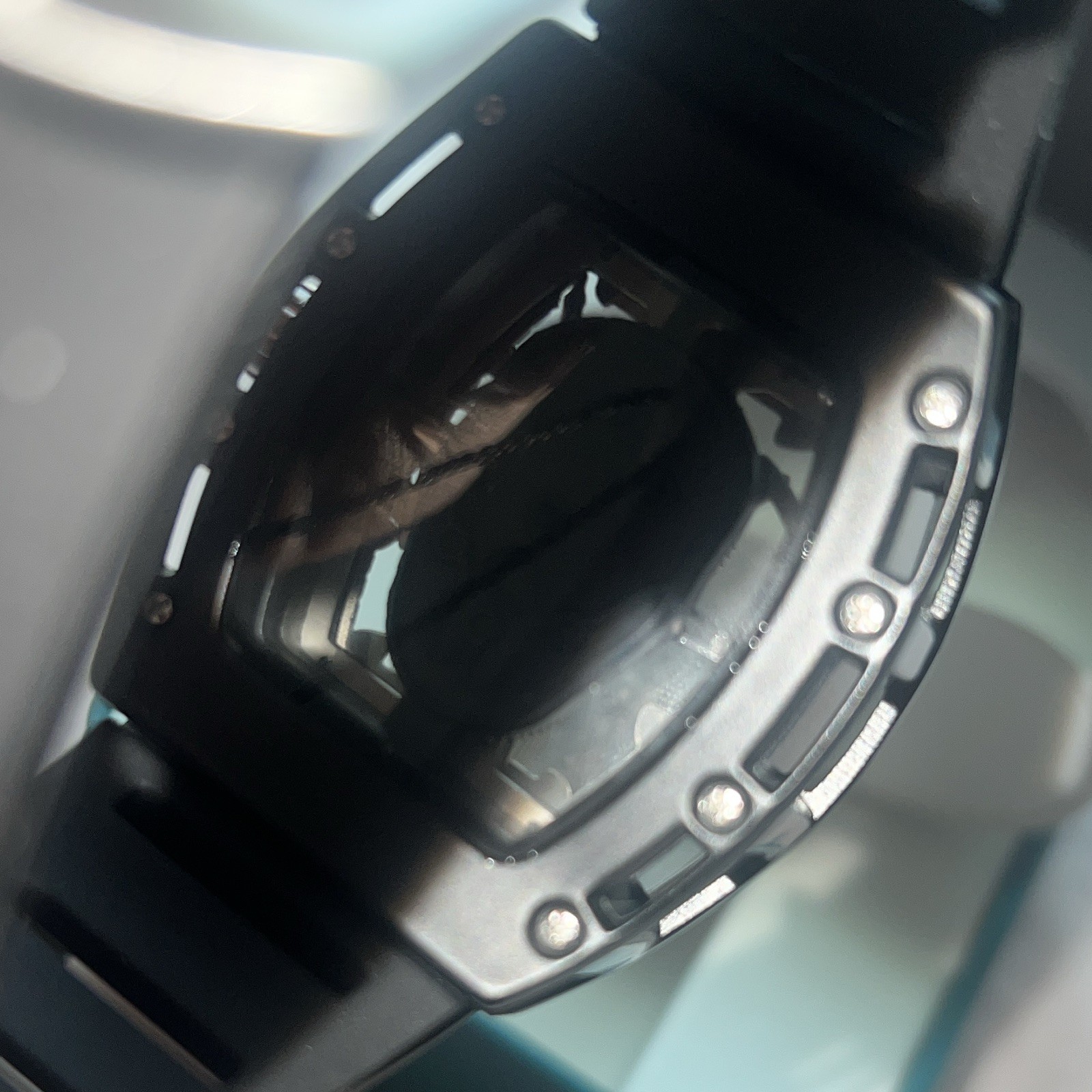BiBi Luxury Automatic Watch 45mm Tonneau Skeleton Dial Black Rubber Box