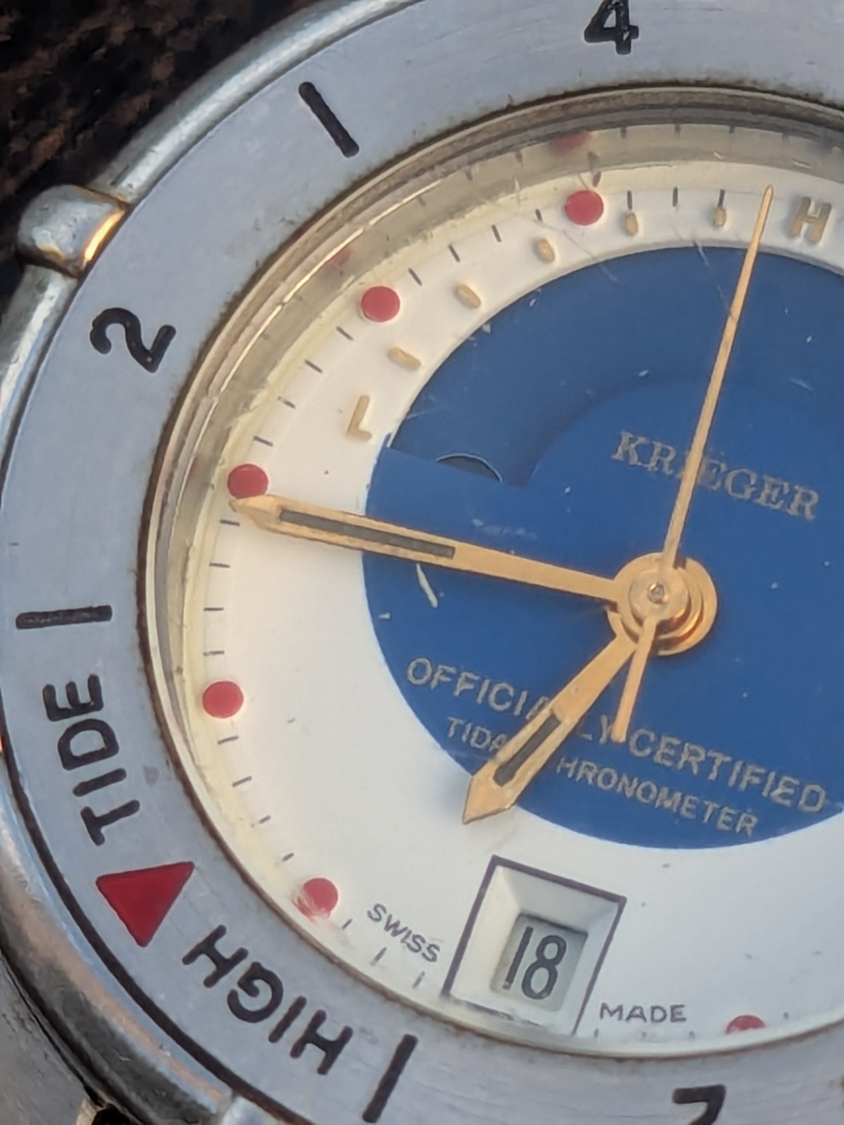 Krieger L882 Tidal Chronometer Ladies Watch w/ New Battery