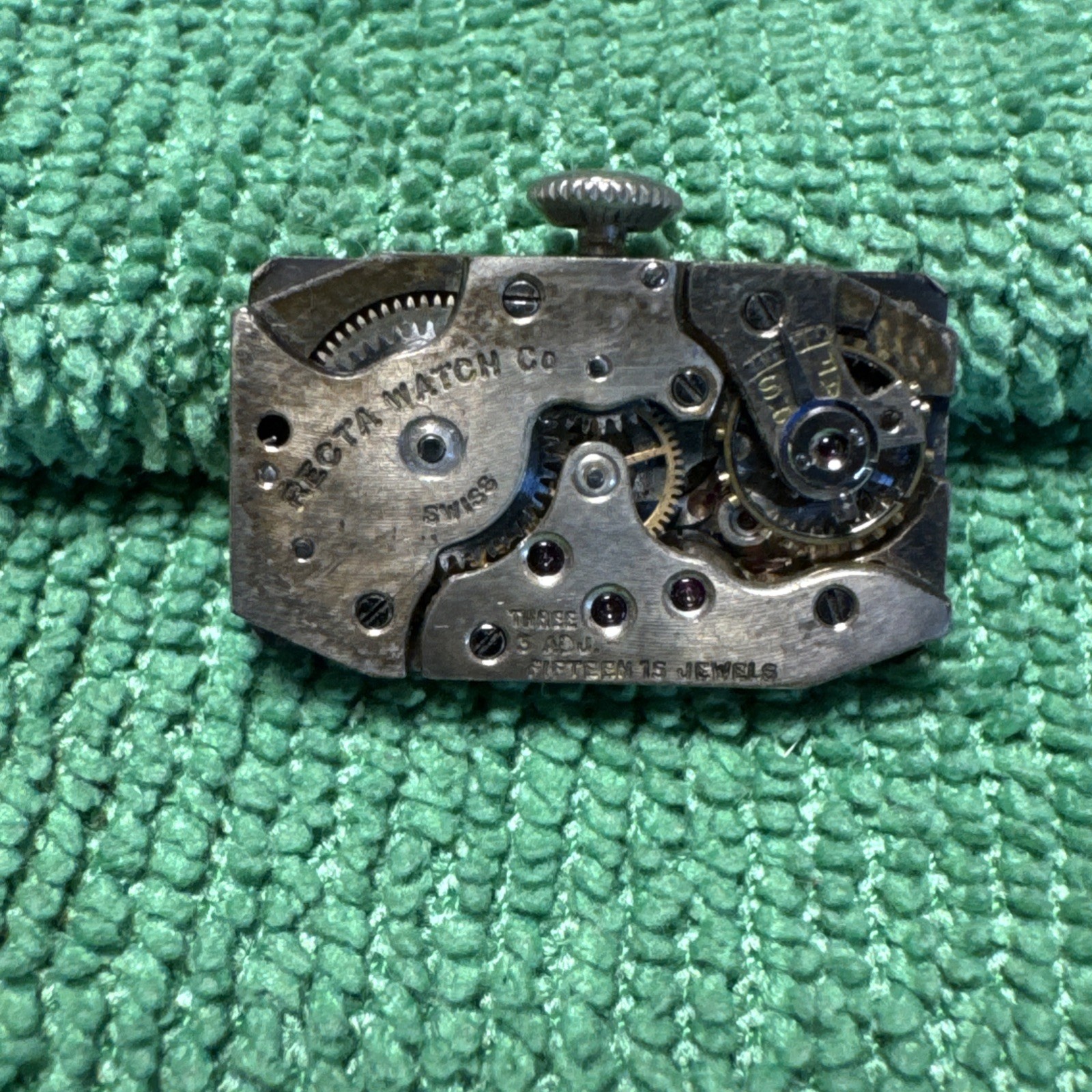 Recta Watch Company 15 Jewel Watch Movement And Dial