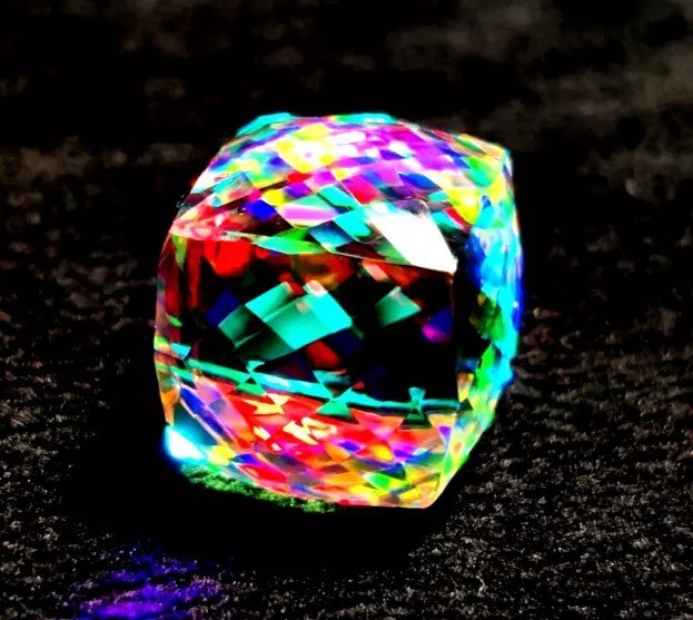 50 CT+ Natural Rainbow Color Cube Cut Mystic Topaz Certified Gemstone
