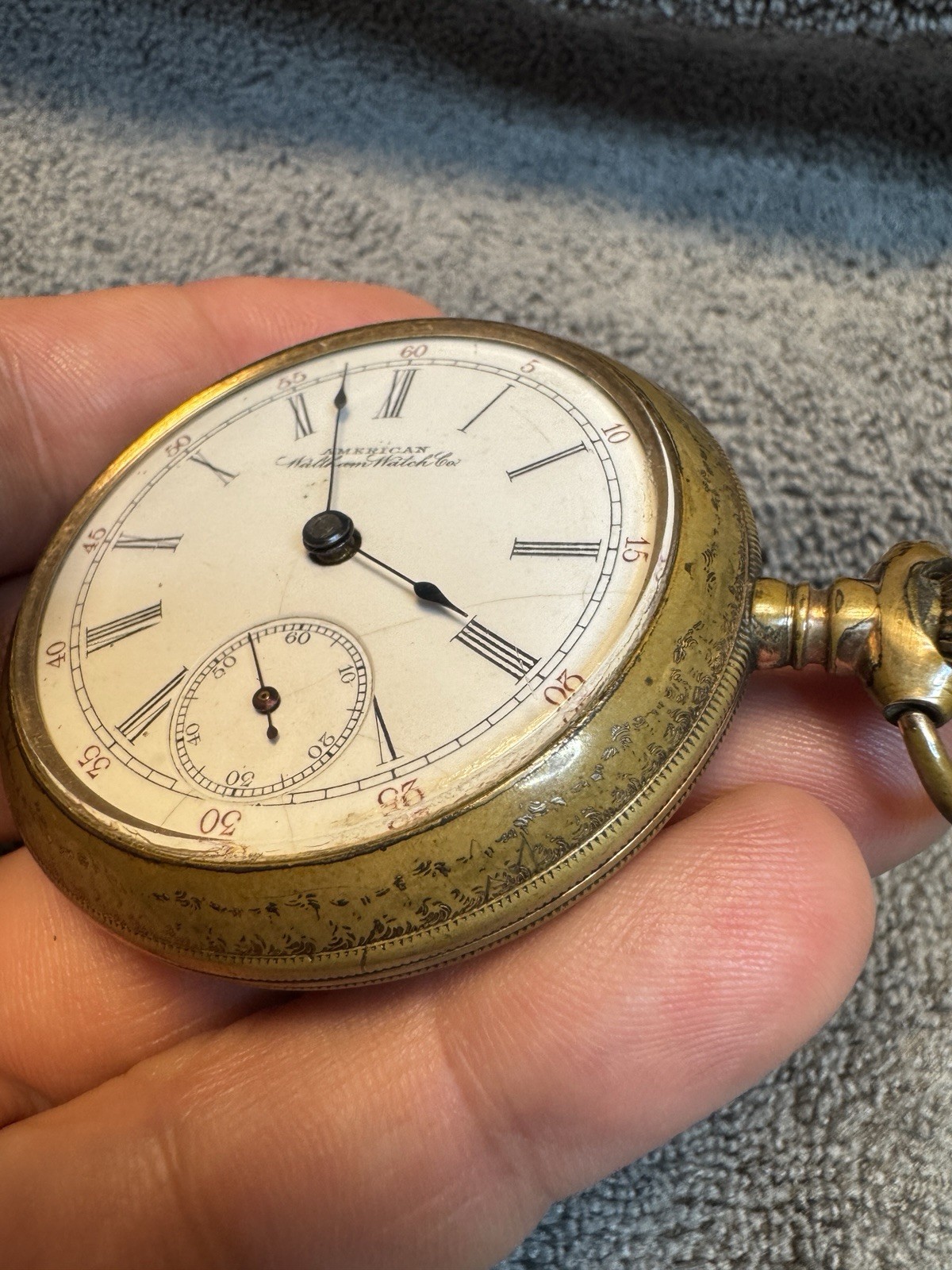 Vintage American Waltham 1883 Watch Co Pocketwatch Running But Untested