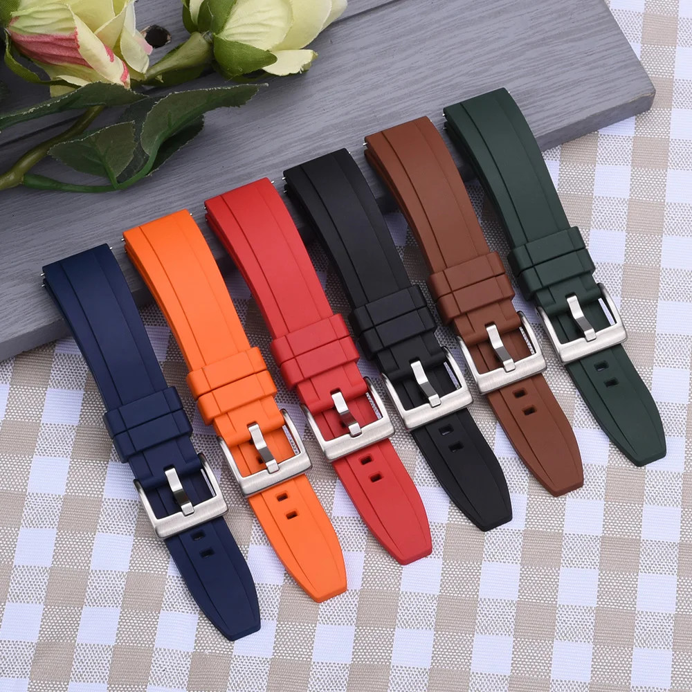 Quick Release FKM Rubber Watch Band 18 19 20 21 22 23 24mm Silicone Watch Strap