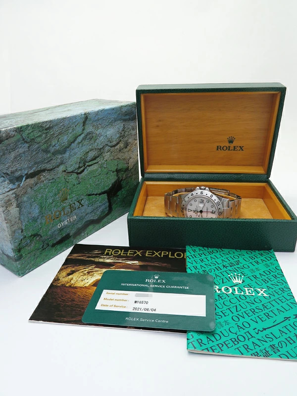 ROLEX Explorer II 16570 Automatic 40mm White Dial Men’s Watch Box Papers