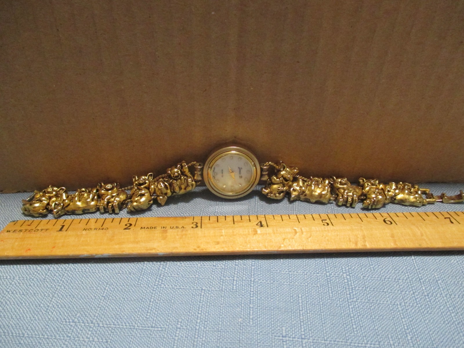 Women’s Jennie B Pig Watch Band Slide Charm Bracelet 24mm