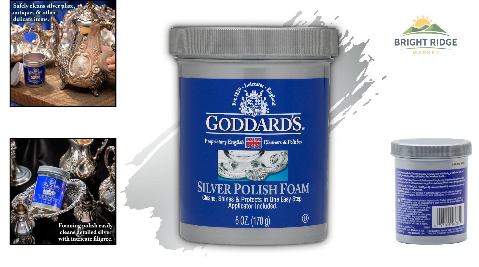Tarnish Remover Foam for Silver Items with Hard Surface Cleaning Action