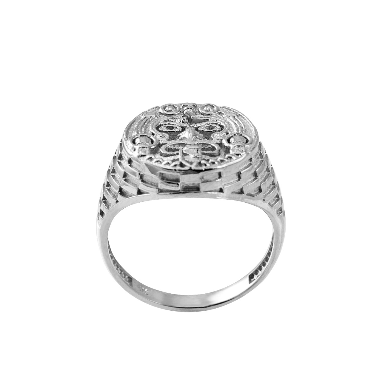 Sterling Silver Rugged Aztec Mayan Sun Ring