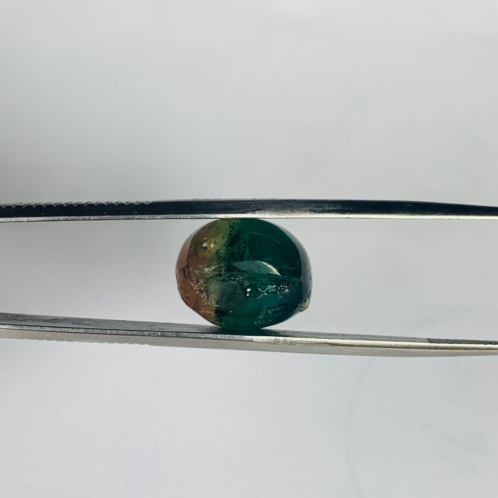 Andy’s Gem Garage Sale – Bi Color Tourmaline Cats eye Rutilated Cab 20.50cts