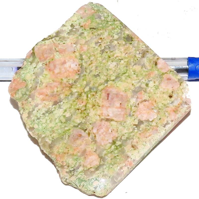 Natural Green Pink Unakite Polished Rough Cabochon Gemstone 205.90 CTS 62x73x7mm