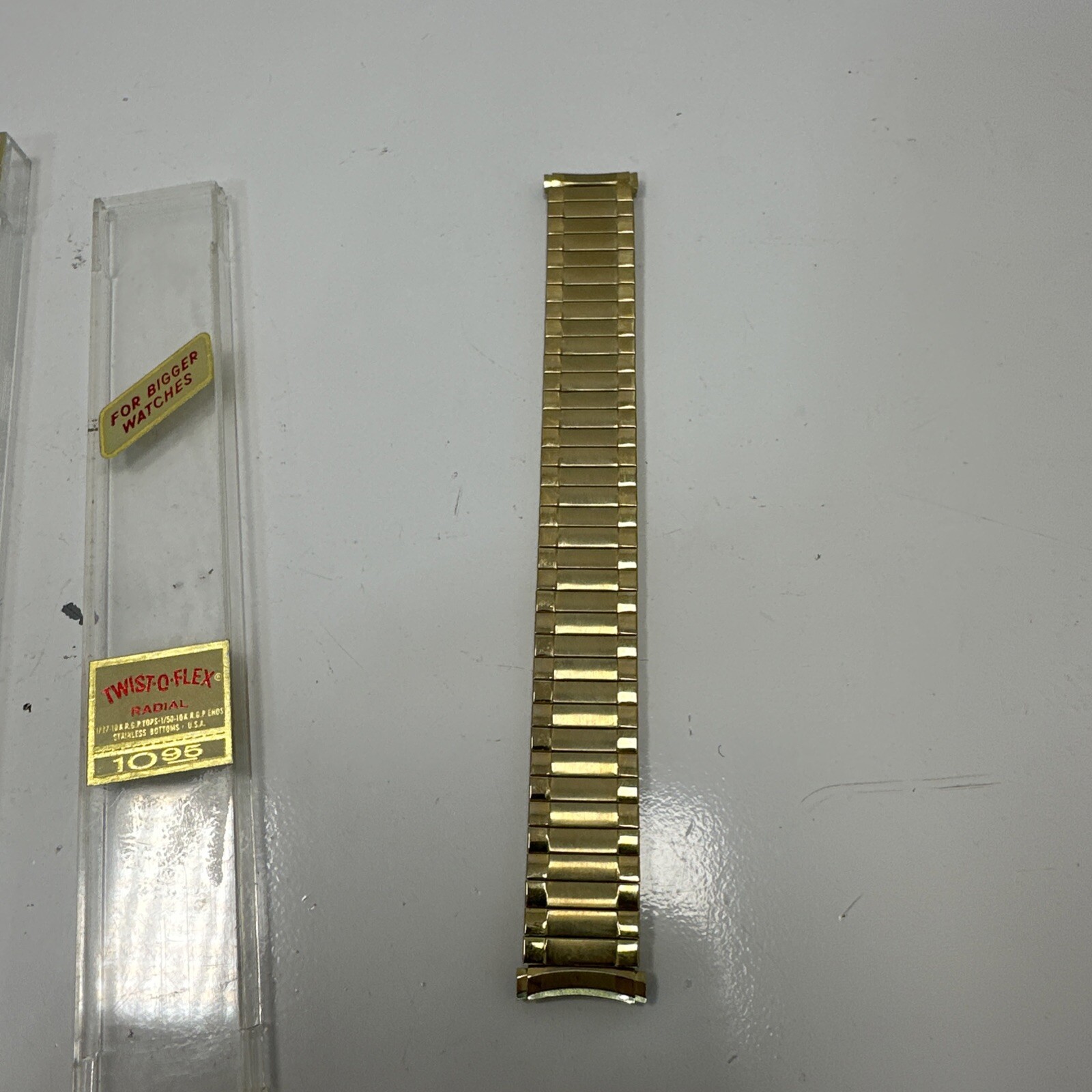 Speidel Twist-O-Flex Mens Expansion Watch Band Long 1243 Yellow Radial NOS