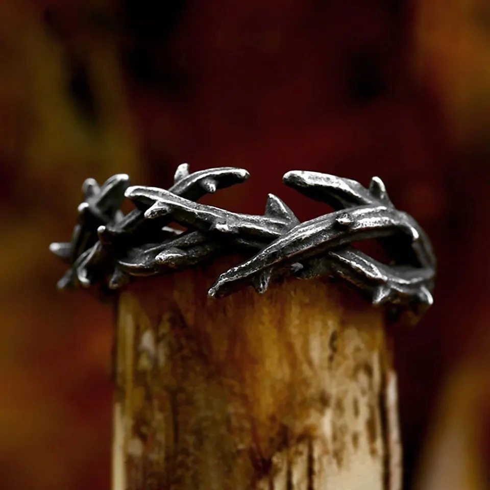 Stainless Steel Ring – Jesus Christ Crown of Thorns – Men’s/Women