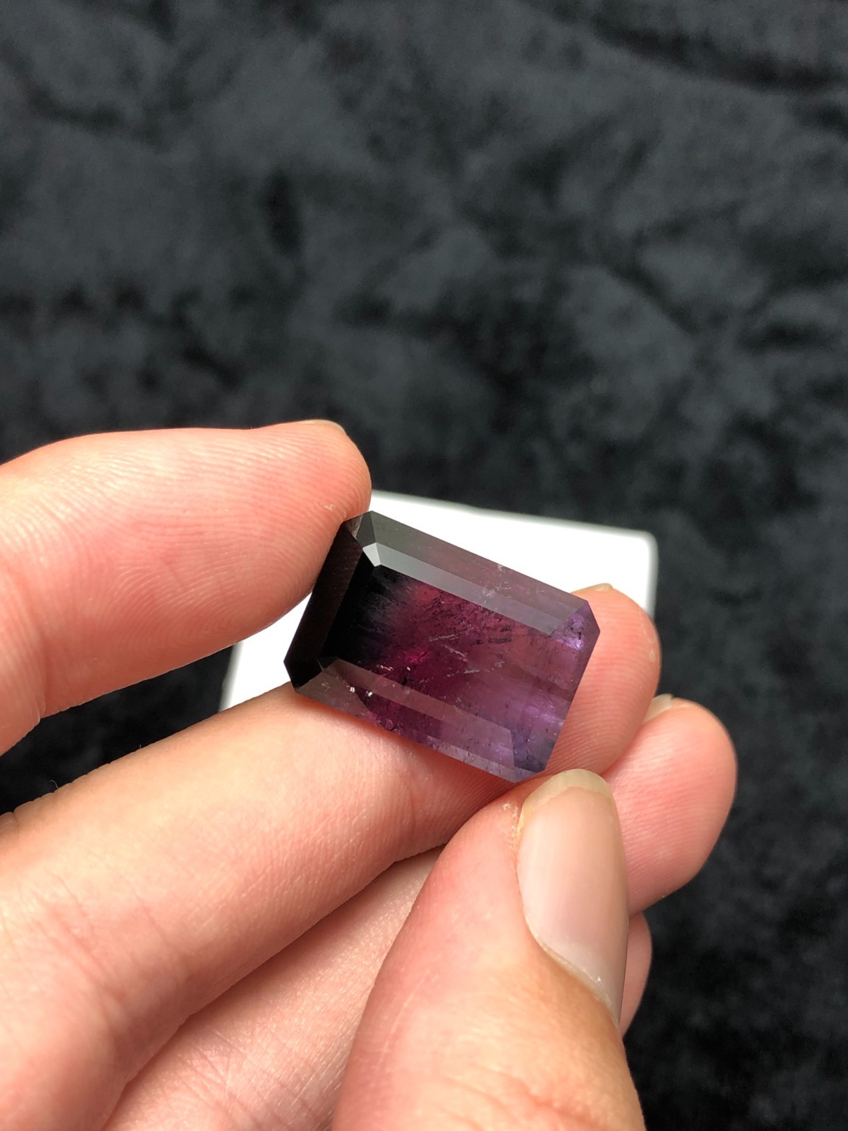 Emerald Cut Tri Color Naatural Tourmaline Loose Stone – 23 Carats